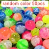 20 Pz/lotto Gomma 19mm Nube Palle Rimbalzanti Giocattolo Divertente Palle Da Salto Mini Neon Swirl Palline Che Rimbalzano Bambini Giocattolo di Sport Palle Gatto Giocattolo