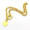 Luxury Couple Necklace Trendy Necklaces Designer Gold Plated Jewelry Clover Necklaces Delicated Heart Shape Pendant