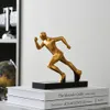 Garden Decorations Creative Golden Statue Nordic Decoration Runners Sculpture and Figurines for Bookshelf Interior Desk Accessories Office Abstract 230621