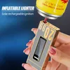 Le nouveau briquet solaire gonflable coupe-vent personnalité affleurante créative sans ligne de charge flamme forte 7HGA