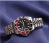 Relógio de luxo de alta qualidade com movimento automático 116710 40 mm moldura de cerâmica BATMAN revestimento preto pulseira de nylon relógios mecânicos masculinos à prova d'água
