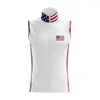 Zestawy wyścigowe 2023 Wersja flagowa USA White Cycling Jersey Zestaw Ciclismo Masculino BIB Krótki żel oddychany pad Maillot Hombre