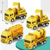 Diecast Model Car 4 PCS Education Car Children Kid Dra tillbaka Toy Warrior Engineering Vehicle Four Mini Car 230621