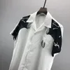 Designer masculino verão manga curta casual botão acima impresso camisa de boliche estilo praia respirável camiseta roupas #301