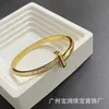Marque d'origine TFF Rose Gold Square Diamond Wide T1 Bracelet High Edition Set S Sier Fashion Sense Small Group