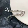 Designer de marca H Loja on -line Home 925 Sterling Silver OT Buckle Pig Narize Bracelet feminina pequena e popular Hip Hop Jump Di Internet R com caixa de presente