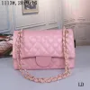 Portfel damski czarny torebek kawior złoty łańcuch klasyczny klapa torba na ramię Crossbody designer torebki woc make 89