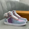 Luksusowe buty Rivoli Sneakers Casual Men Buty Women Buty wytłaczane skórzane trampki Hi-Top Monogramy wielokolorowe trampki na płótnie Rozmiar 35-45