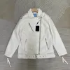 23FW 여자 재킷 가죽 파파 다운 코트 패션 짧은 자크 디자이너 스타일 슬림 한 코르셋 두꺼운 복장 윈드 브레이커 포켓 레이디 따뜻한 코트 S-l