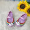 صندل Mini Melissa Rainbow Cloud Sun Sun Shoes Kids Sandal Soft Goles Jelly Shoes Boys Girls Baby Beach Shoes HMI101 230621