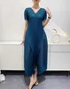 2023 Nieuwe luxe ISSEY-modejurk Dames Grote swingrok Paneel geplooide elegante jurk