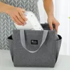 Bento Boxes Sacs À Lunch Thermique Portable Oxford Poche Glacière Fraîche Pour Bureau Étudiant Boîte Pratique Fourre-Tout Noir Gris Sac De Conteneur De Nourriture 230621