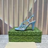 Сандальцы роскошные дизайнерские дизайнерские женские каблуки на каблук щипни 9 см. Сандалии высотой каблуки 35-41 с коробкой