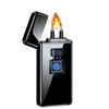 Real Fingerprint Electronic Usb Recharge Sense Touch Electric Arc Display Power Big Plasma Lighter For Friends Gift COT1