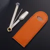 Smoking Pipes Three in one pressure bar for smoking utensils, multifunctional cigarette knife cleaning tool, practical leather case,