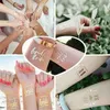 Ny 10st Team Bride Bridesmaid Tribe tillfällig tatuering klistermärken Bachelorette Party Decor Wedding Brud Shower Bride Att vara leveranser