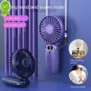 Ny Mini Portable Handheld Fan Student Small Fan Digital Display Folding Desktop Aromaterapi USB Raddbar elektrisk fläkt