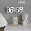 Orologi da parete 3D Digital Clock Decor da parete Modalità Night Night 3 Alarms Orologio da tavolo elettronico 1224H Orologio da parete per soggiorno Orologio LED 230621