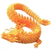 Декоративные предметы фигурки 3D Печать сочленены драконы, китайский длинно гибкий реалистичный орнамент игрушечный модель домашнего офиса декор декор детские подарки 230621