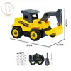 Utomhus DIY Beach Toys RC CAR 2.4G Fjärrkontroll Montera Cosstruction Engineering Vehicle Excavator Bulldoze Gift Toys för barn