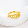 Anillos de boda MxGxFam Cuba (ajustado) para mujeres, niñas, madres, amigas, 24 K, Color oro puro, joyería XP sin níquel