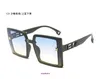 Óculos de sol para casa H de qualidade original superior à venda 2023 Óculos de tendência de moda feminina nova família, óculos de sol quadrados, armação grande, finos, anti UV, com GIF e caixa de presente