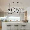 Lampadari Vintage Lettere Casa Illuminazione creativa Decorazione camera da letto Loft Farmhouse Led E27 Light Fixture