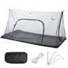 Tält och skyddsrum Summer Anti Mosquito Net Tent Camping Polyester Mesh Antimosquito Inner med 4 mark naglar 2 hängande rep 21mx13m 230621
