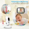 Baby Monitor Camera VB603 Video Baby Monitor 2.4G Mother Kids Audio bidirezionale Visione notturna Videocamere di sorveglianza con schermo di visualizzazione della temperatura 230621