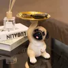 Decorative Objects Figurines Creative Storage Miniature Statue Home Office Decoration Desktop Storage Organize Pug Children's Gift Storage Box 230621