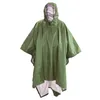 Raincoats Portable Multifunctional 3 In 1 Rain Coat vandring camping Raincoat Poncho Mat Awning Hållbar utomhusaktivitet Rain Gear Supplie 230621