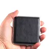 Holds 20 Cigarettes Men's Protable Cigarette Case Black Double Side Leather Anti-sliding Alloy Double-opened Thick Cigarette Storage Box