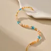Lien Bracelets Coquillages Irréguliers Naturels Femmes Bracelet Style Ethnique Chaîne En Métal Plaqué Or 18 Carats Colorul Perles Pastorale Vacances Bijoux Cadeau