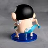 Oggetti decorativi Figurine 1 pz Versione Q Cute Anime Figure Pastello Shin Chan Nohara Shinnosuke Decorazione torta Circa 15 cm Action Figure Modello Ornamento 230621