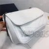 Bolso de mujer de alta calidad con costura de cuero genuino, bolsos de hombro con cadena negra, bolso cruzado cuadrado para compras, caja Original