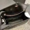 Designer grain pressed quilted leather envelope Bag LouLou Classic Caviar patterned V shoulder bag