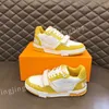 Hot Designer Shoes Sneakers Heren dames kalfsleer hoge tops veters laars regenboog trainer gedrukte lederen motieven vintage trainers