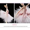 Nowością przedmioty Ballerina Music Box Dancing Girl Lake Carousel with Feather for Birthday Gift Melzinho do Amor 230621