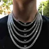 Hip Hop Halskette Modemarke Personalisierte Anpassung 925 Silber Mosan Diamant Tenniskette Herren Halskette
