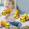 Diecast Model Car 4 PCS Education Car Children Kid Dra tillbaka Toy Warrior Engineering Vehicle Four Mini Car 230621