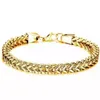 Pulseira de corrente cubana de aço inoxidável para homens mulheres hip hop ouro prata grossa corrente pulseira curb link corrente pulseiras tendência jóias 21cm