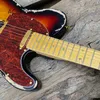 ACEPRO ASH Body Relic Elektrische gitaar Vintage Sunburst Color Maple Neck Abalone Inlay Gold Hardware Handgemaakte oude gitarra