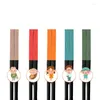 Chopsticks 5 par kinesiska bordsartiklar barn som äter hugg pinnar set japansk sushi hemrestaurang