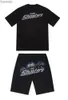 T-shirts masculinas Roupas de algodão de design avançado Conjunto curto Verão Homens Trapstar London Shooters Feminino Bottom Treino Design de movimento643