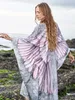 2023 Bohemian Kimono Beachwear Kaftan Swimsuit Cover Up Tunic Pareo Dress Beach Batwing Loose Print Beach