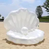 Brinquedo de inflação de ar inflável concha piscina flutua com bola de pérola cadeira flutuante para natação verão festa na praia adultos 230621