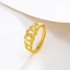 Anillos de boda MxGxFam Cuba (ajustado) para mujeres, niñas, madres, amigas, 24 K, Color oro puro, joyería XP sin níquel