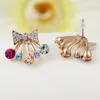 Bow boucle d'oreille bijoux coréens en gros imitation diamant boucles d'oreilles couronne boucles d'oreilles boucles d'oreilles colorées