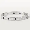 5A Bracelets Catier Love Bracelet de mariage pavé de diamants dans la collection iconique pour femme avec sac à poussière Taille de la boîte 16/19 Fendave