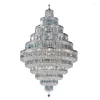 Lampadari Lampadario moderno in cristallo di grandi dimensioni Apparecchio per luci in oro chiaro